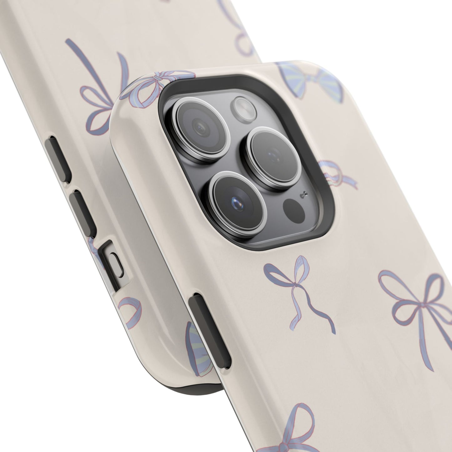 Chic Bow Pattern Magnetic Tough Cases, Stylish Phone Protection, Gift for Her, Birthday, Cute Accessories, Trendy Tech