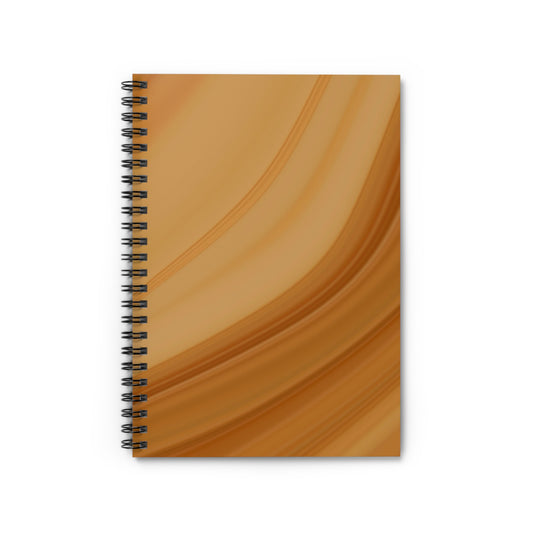 Earthy Spiral Notebook - Ruled Lines, Brown Aesthetic Journal, Eco-Friendly Writing, Gifts for Writers, Minimalist Stationery