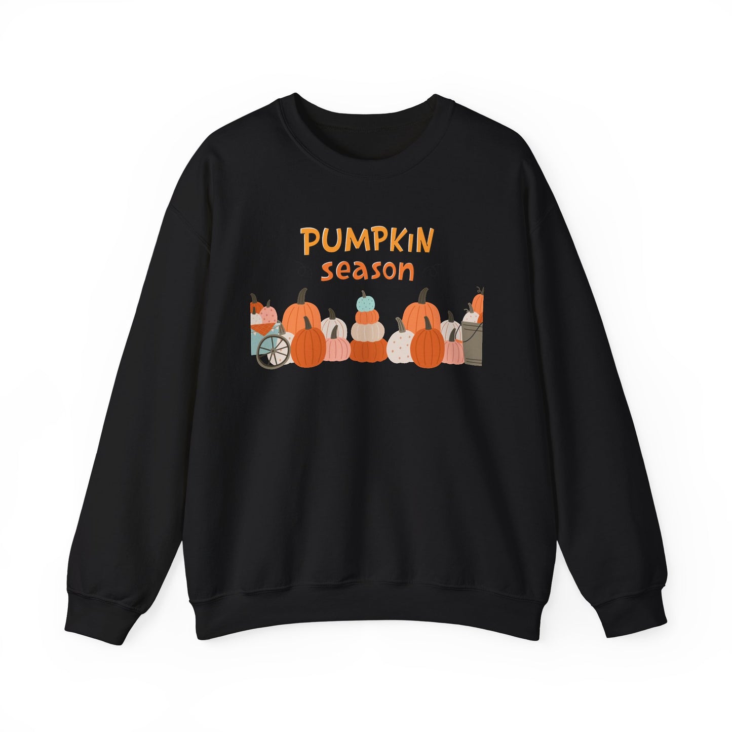 Pumpkin Season Crewneck Sweatshirt, Cozy Fall Fashion, Halloween Gift, Autumn Apparel, Casual Comfort, Unisex Sweater