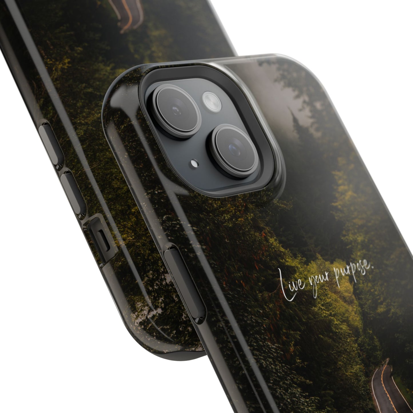 Inspirational Magnetic Tough Case - 'Live Your Purpose' Nature Design for iPhone