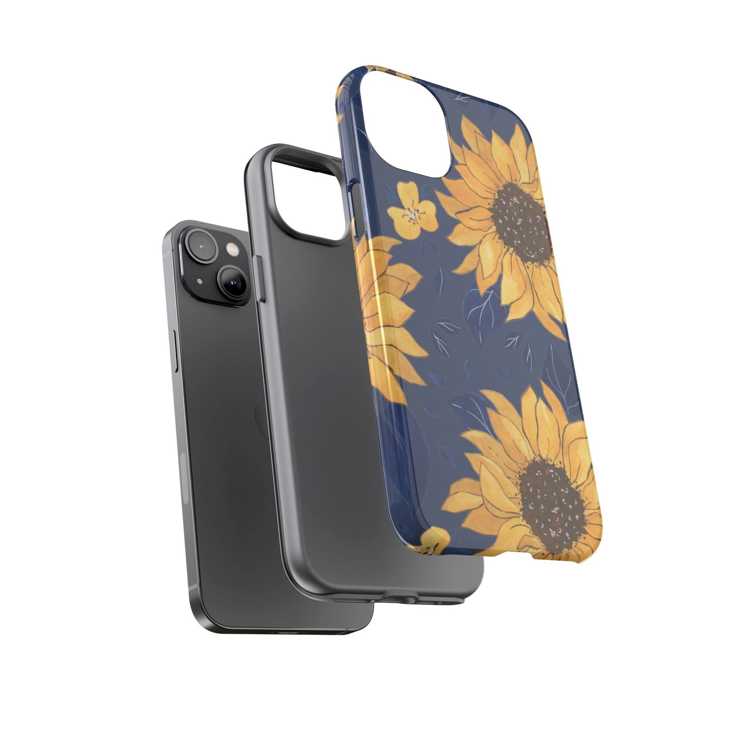 Vibrant Sunflower Phone Case, Floral Tough Cases, Gift for Flower Lovers, Spring Accessory, Birthday Present