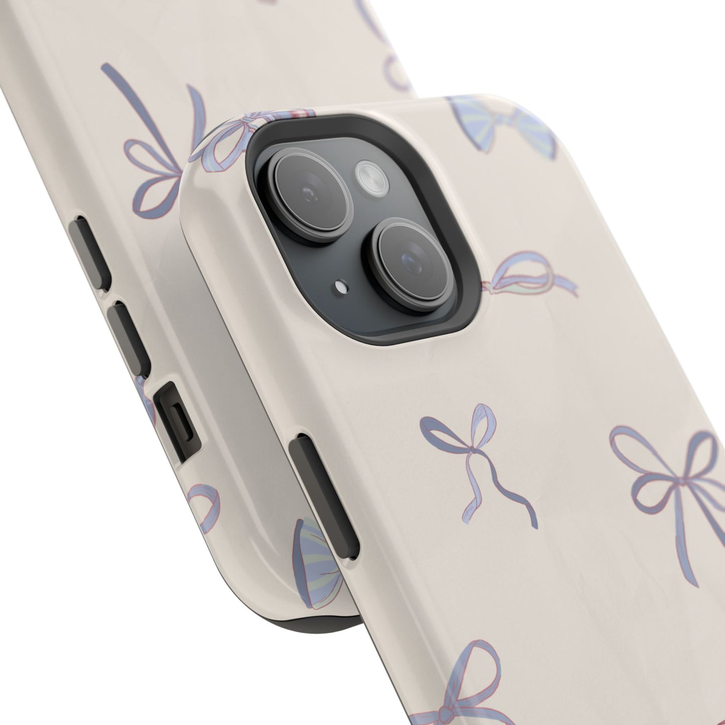 Chic Bow Pattern Magnetic Tough Cases, Stylish Phone Protection, Gift for Her, Birthday, Cute Accessories, Trendy Tech