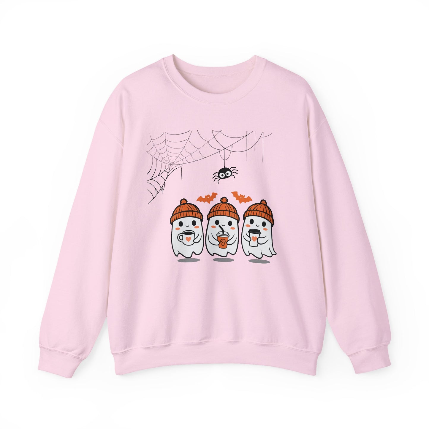 Cute Ghost Halloween Crewneck Sweatshirt, Spooky Season Sweatshirt, Halloween Apparel, Fall Fashion, Unisex Gift, Cozy Ghost Design