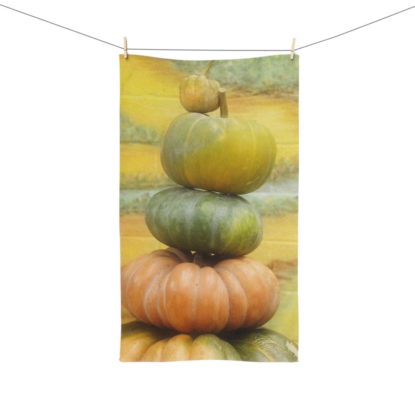 Autumn Pumpkin Hand Towel, Fall Kitchen Decor, Seasonal Gift, Thanksgiving Kitchen Towel, Farmhouse Decor, Eco-Friendly Bath Towel