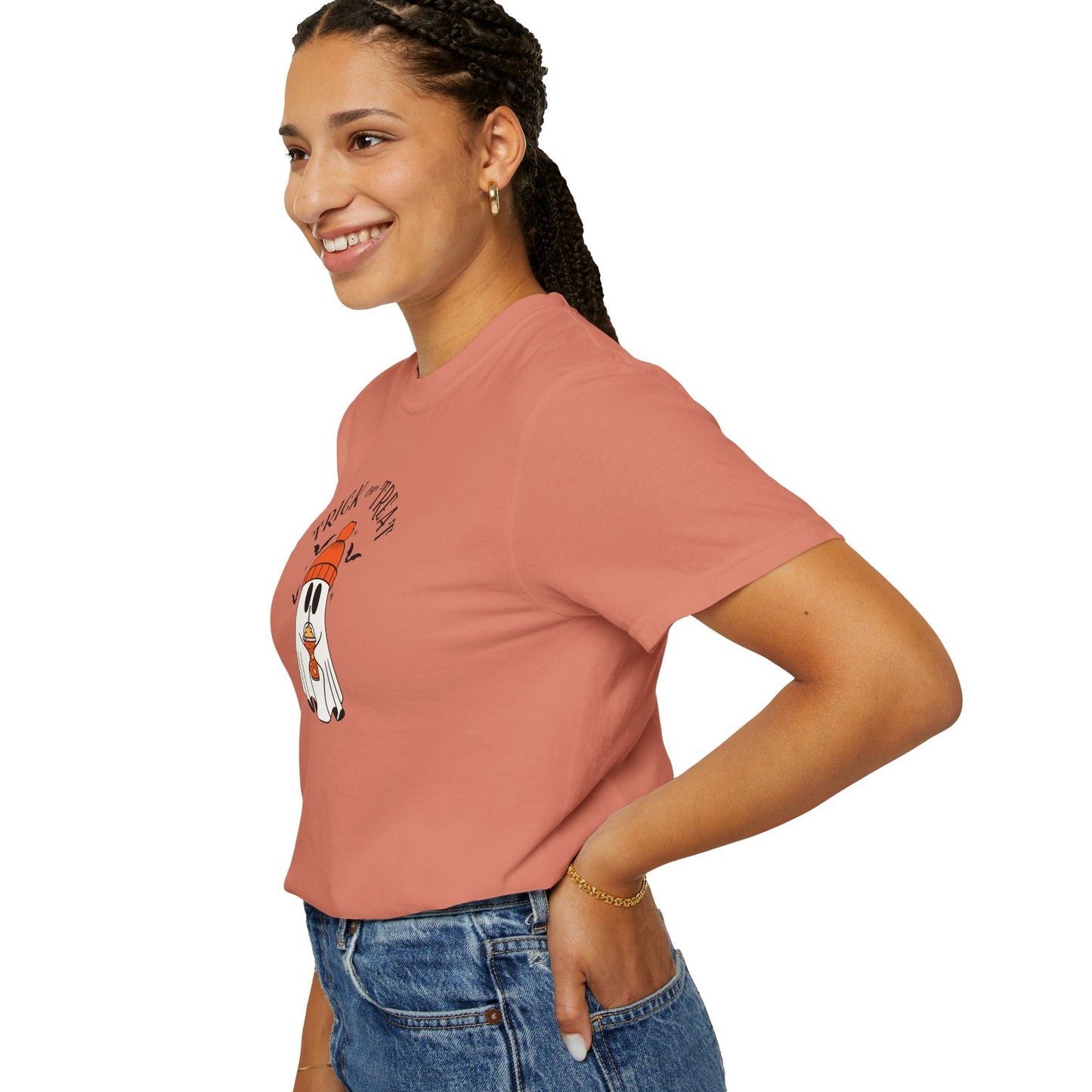 Cute Halloween Ghost T-Shirt, Unisex Halloween Tee, Trick or Treat Shirt, Halloween Gift, Fall Fashion