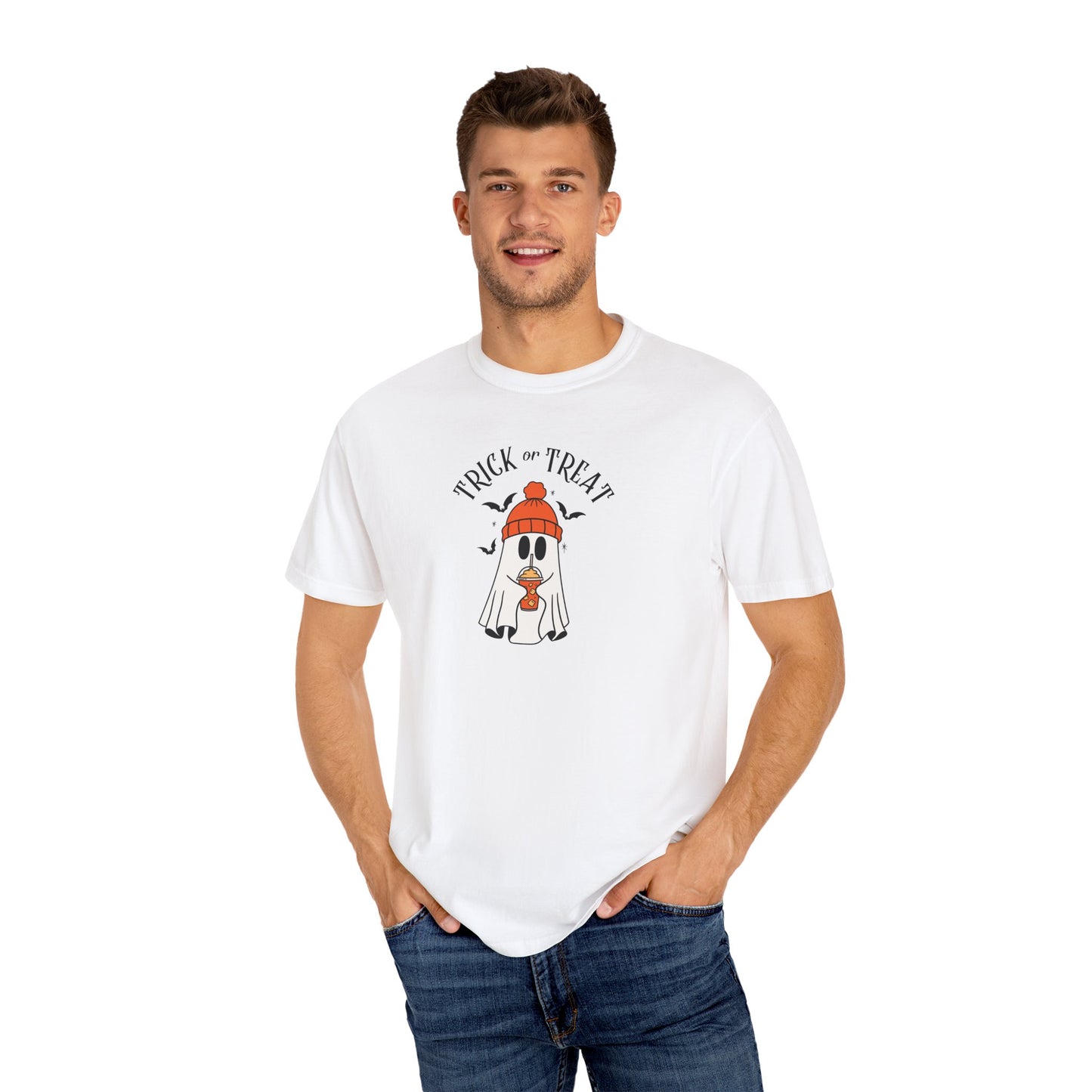 Cute Halloween Ghost T-Shirt, Unisex Halloween Tee, Trick or Treat Shirt, Halloween Gift, Fall Fashion