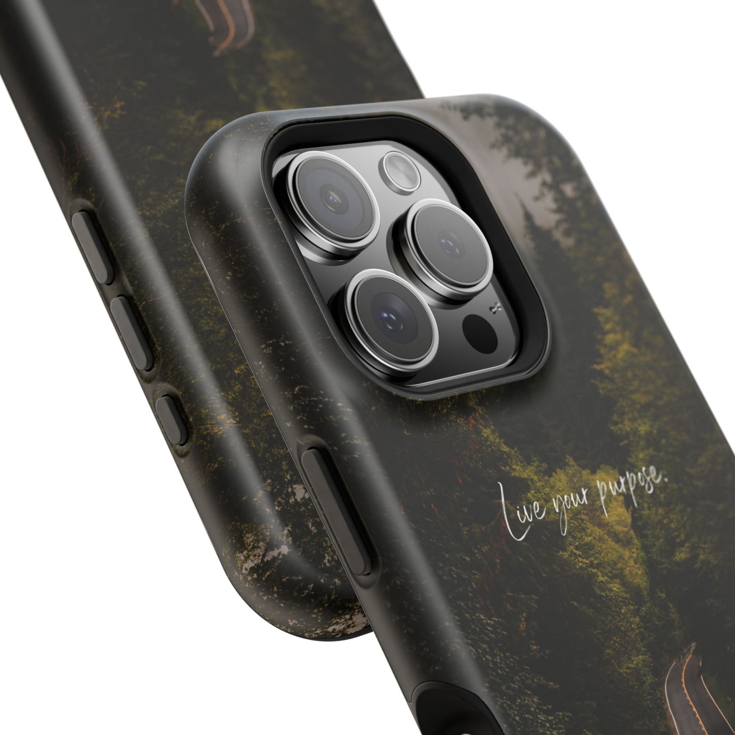 Inspirational Magnetic Tough Case - 'Live Your Purpose' Nature Design for iPhone