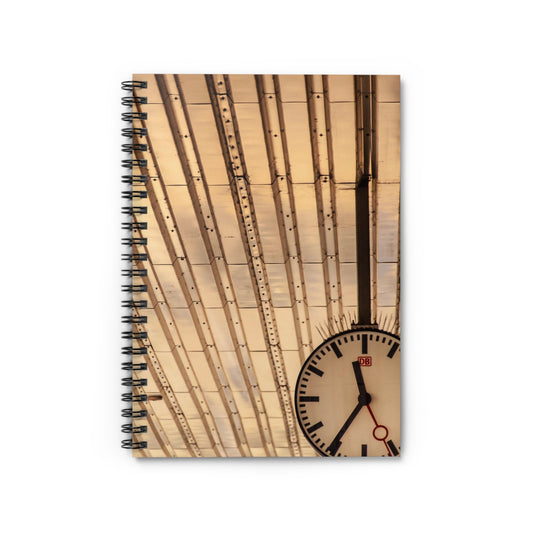 Elegant Spiral Notebook with Vintage Clock Design | Journal, Diary, Study Planner, Office Supplies, Gift Idea