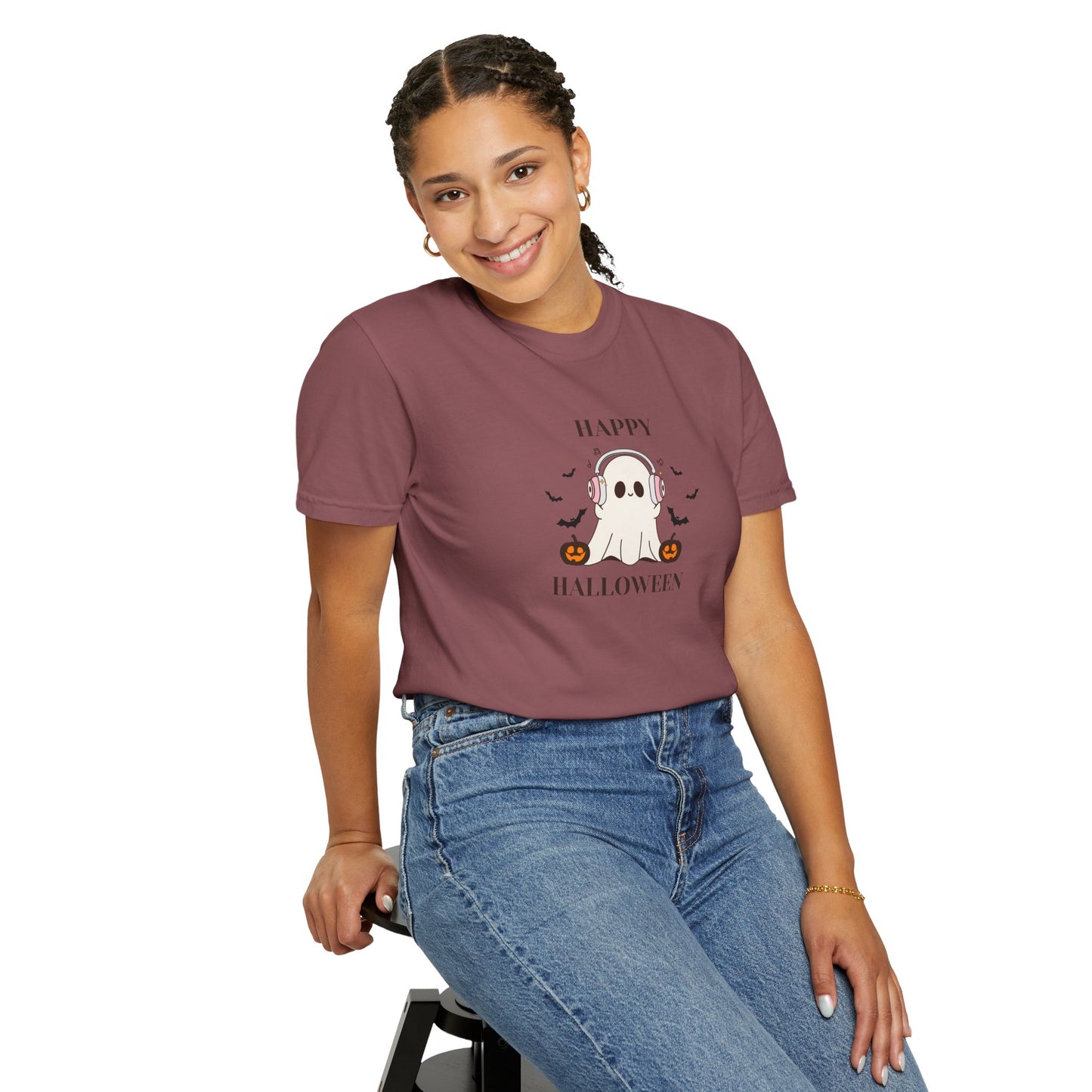 Happy Halloween Unisex T-shirt, Cozy Halloween Apparel, Spooky Season Shirt, Ghost T-shirt Gift, Fall Festival Clothing
