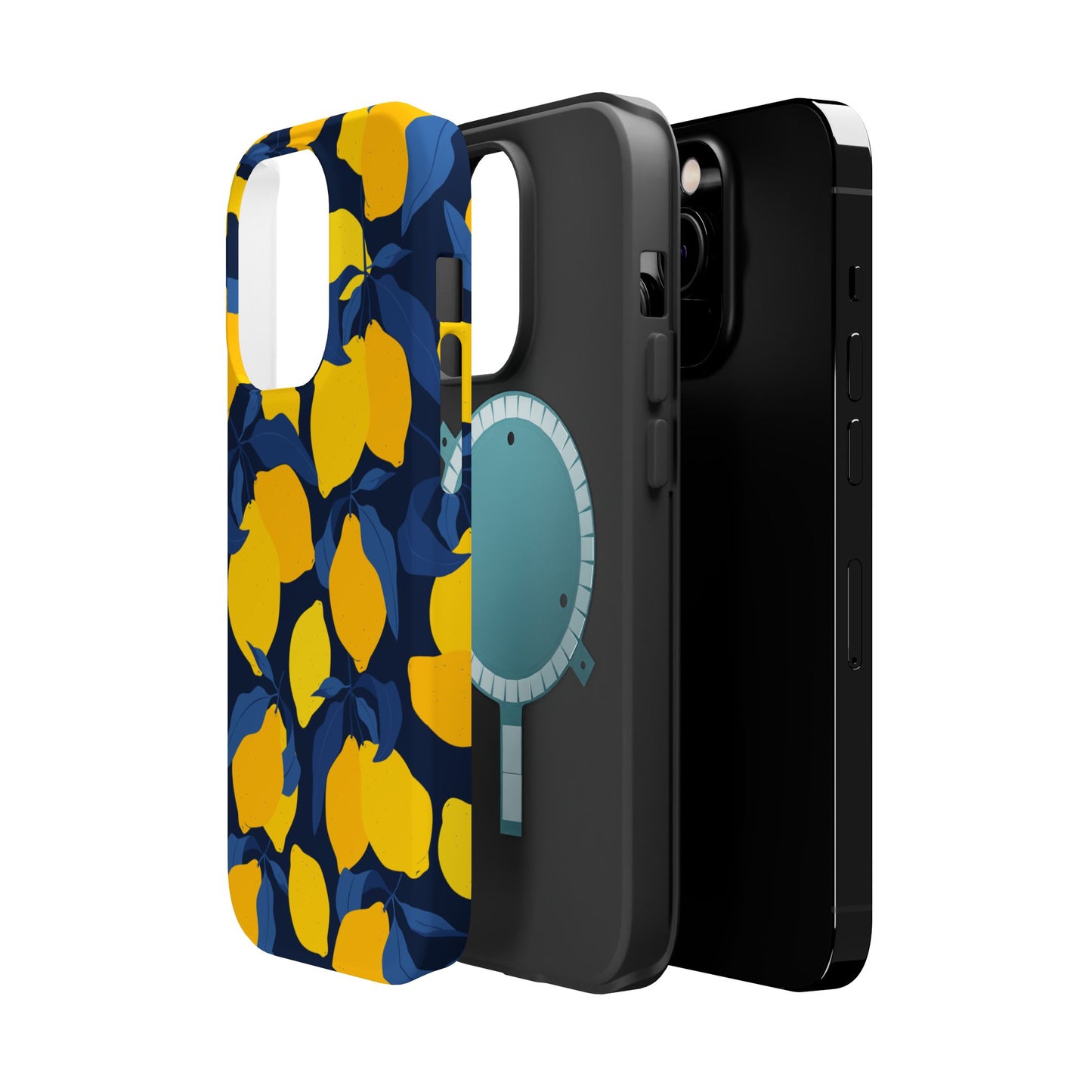 Bright Lemon Pattern Magnetic Tough Case - Vibrant Phone Protection