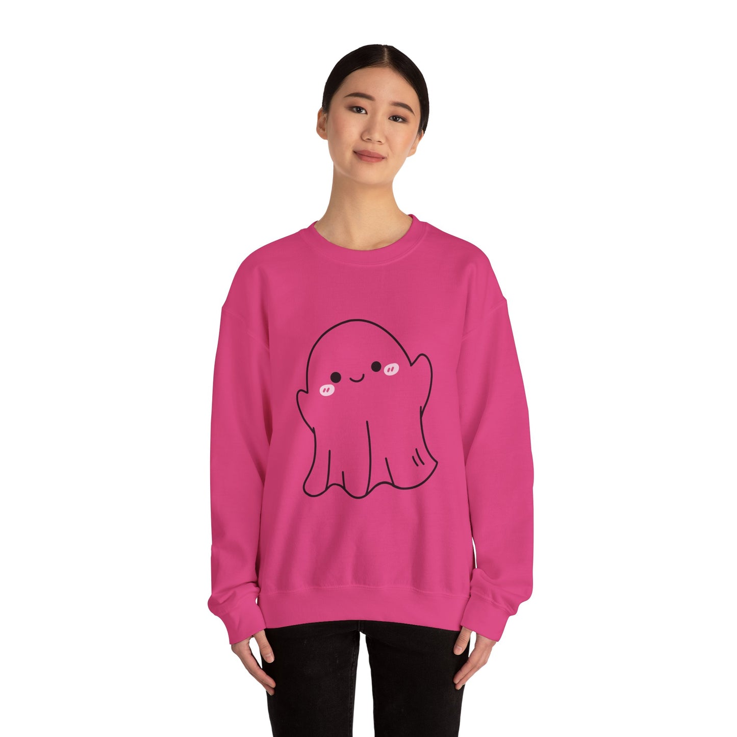 Ghosty Unisex Crewneck Sweatshirt, Halloween Gift, Cozy Pullover, Fall Fashion, Spooky Season Sweatshirt, Casual Wear