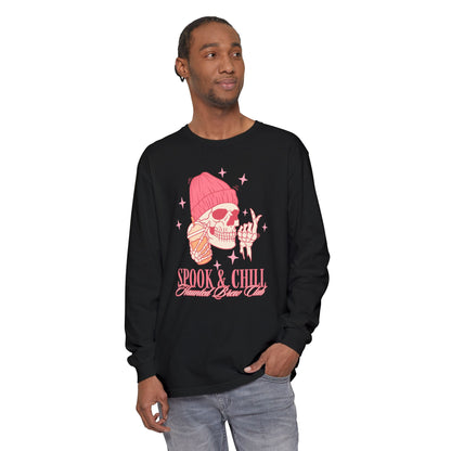 Spook & Chill Long Sleeve T-Shirt, Cozy Fall Fashion, Unisex Graphic Tee, Halloween Outfit, Trendy Gift for Friends