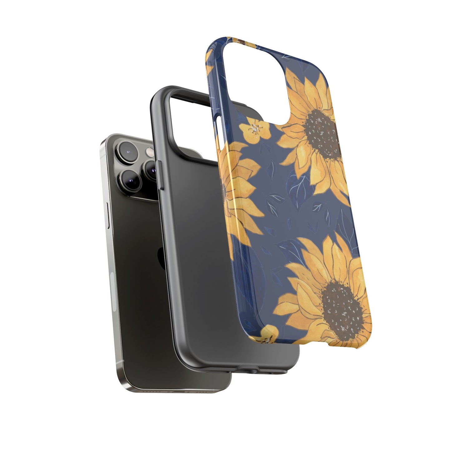 Vibrant Sunflower Phone Case, Floral Tough Cases, Gift for Flower Lovers, Spring Accessory, Birthday Present