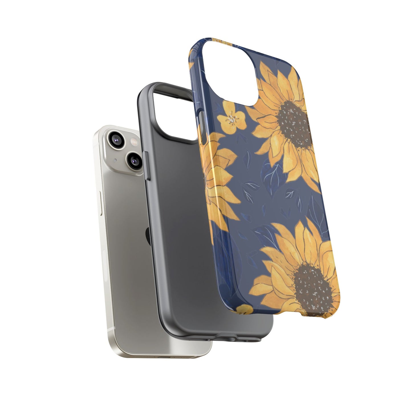 Vibrant Sunflower Phone Case, Floral Tough Cases, Gift for Flower Lovers, Spring Accessory, Birthday Present
