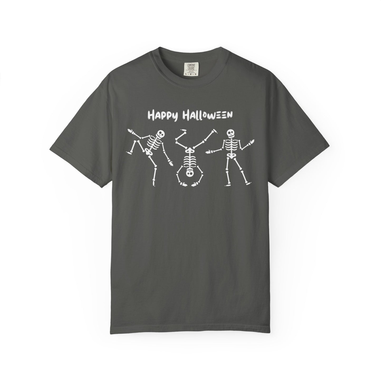 Happy Halloween Skeleton T-shirt, Unisex Halloween Tee, Spooky Season Shirt, Fall Festivity T-shirt, Fun Halloween Apparel
