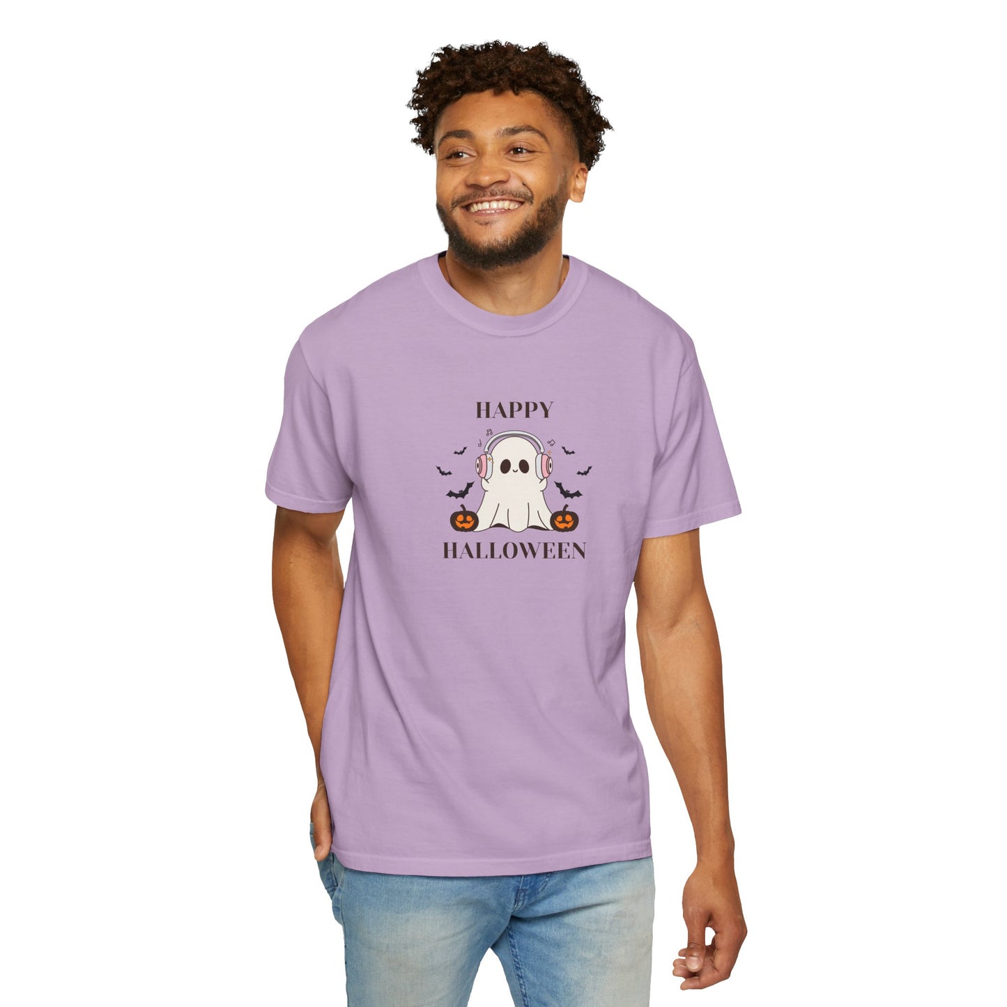 Happy Halloween Unisex T-shirt, Cozy Halloween Apparel, Spooky Season Shirt, Ghost T-shirt Gift, Fall Festival Clothing