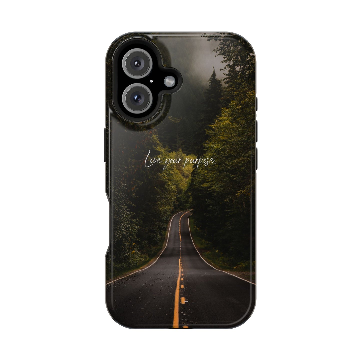 Inspirational Magnetic Tough Case - 'Live Your Purpose' Nature Design for iPhone