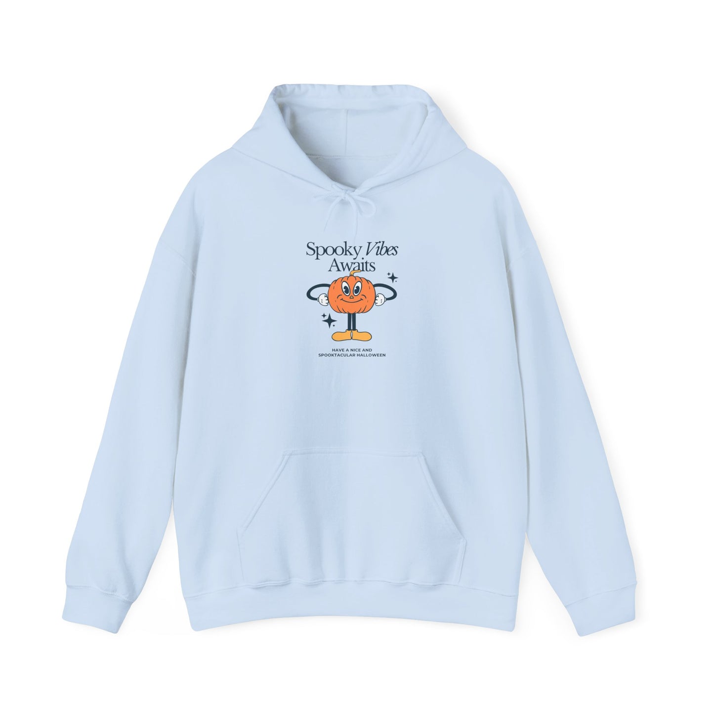 Spooky Vibes Unisex Hooded Sweatshirt, Halloween Apparel, Cozy Hoodie, Pumpkin Sweatshirt, Holiday Gift, Casual Wear