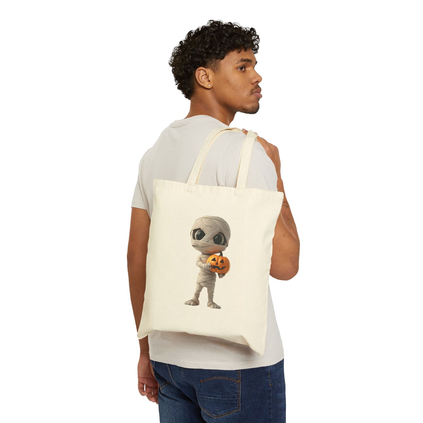 Halloween Mummy Pumpkin Cotton Canvas Tote Bag | Eco-Friendly Shopping Bag, Trick or Treat Tote, Gift for Halloween Lovers, Spooky Season [...]