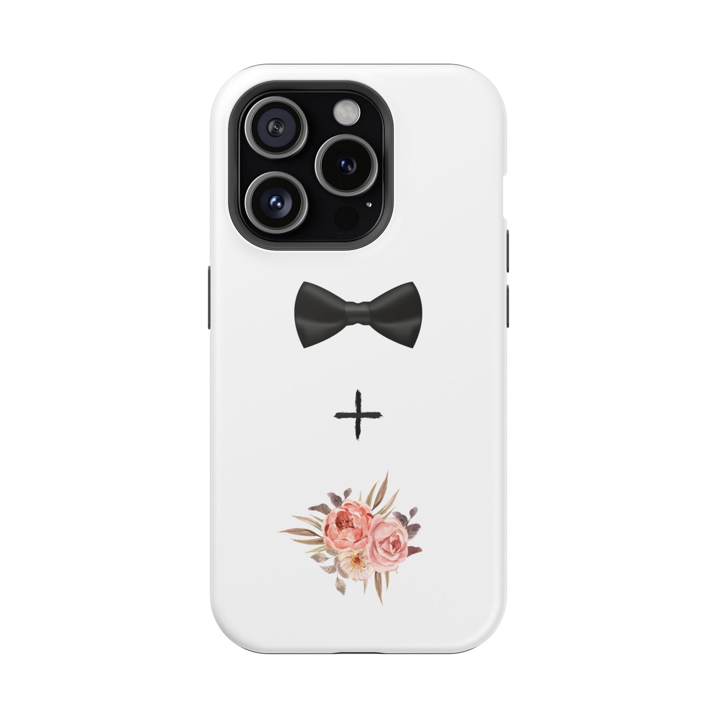 Floral Bow Tie Magnetic Tough Case - Elegant Phone Protection