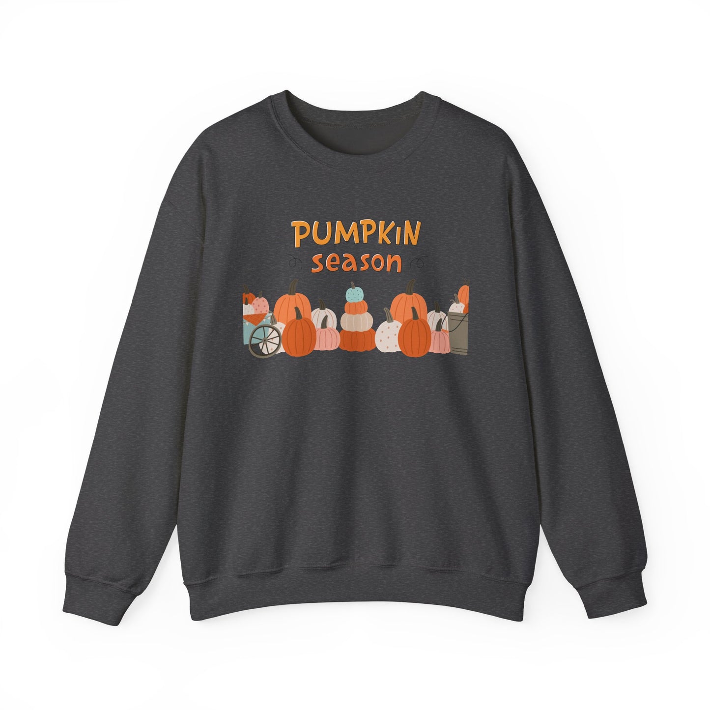 Pumpkin Season Crewneck Sweatshirt, Cozy Fall Fashion, Halloween Gift, Autumn Apparel, Casual Comfort, Unisex Sweater