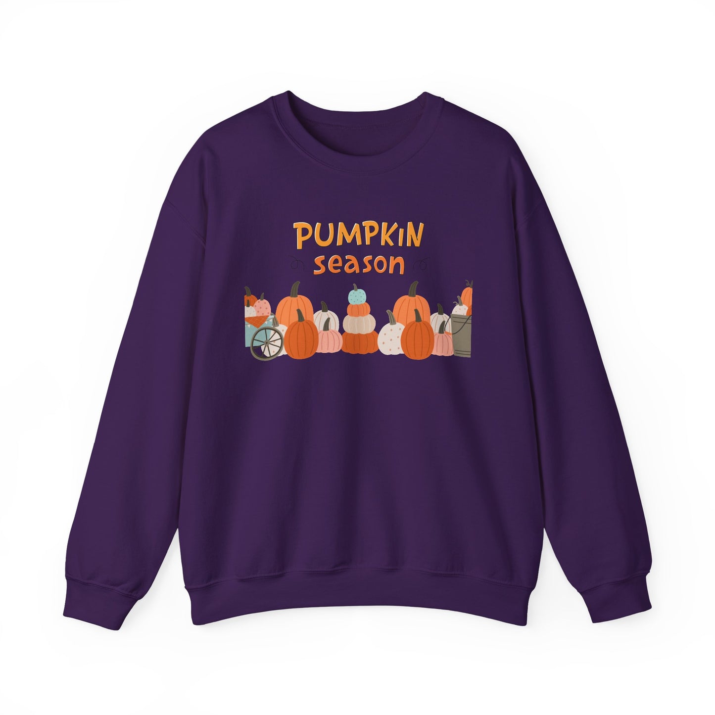 Pumpkin Season Crewneck Sweatshirt, Cozy Fall Fashion, Halloween Gift, Autumn Apparel, Casual Comfort, Unisex Sweater