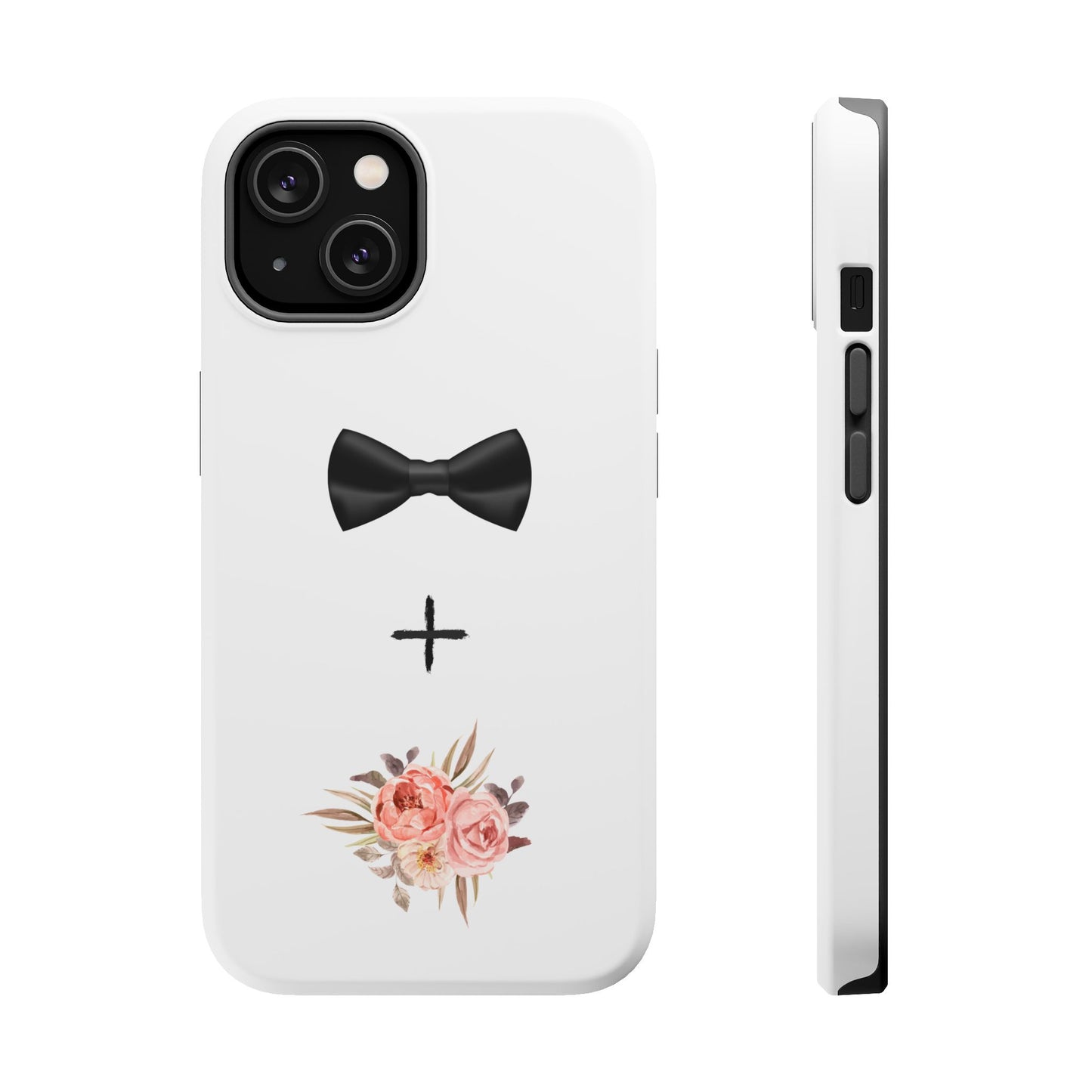 Floral Bow Tie Magnetic Tough Case - Elegant Phone Protection