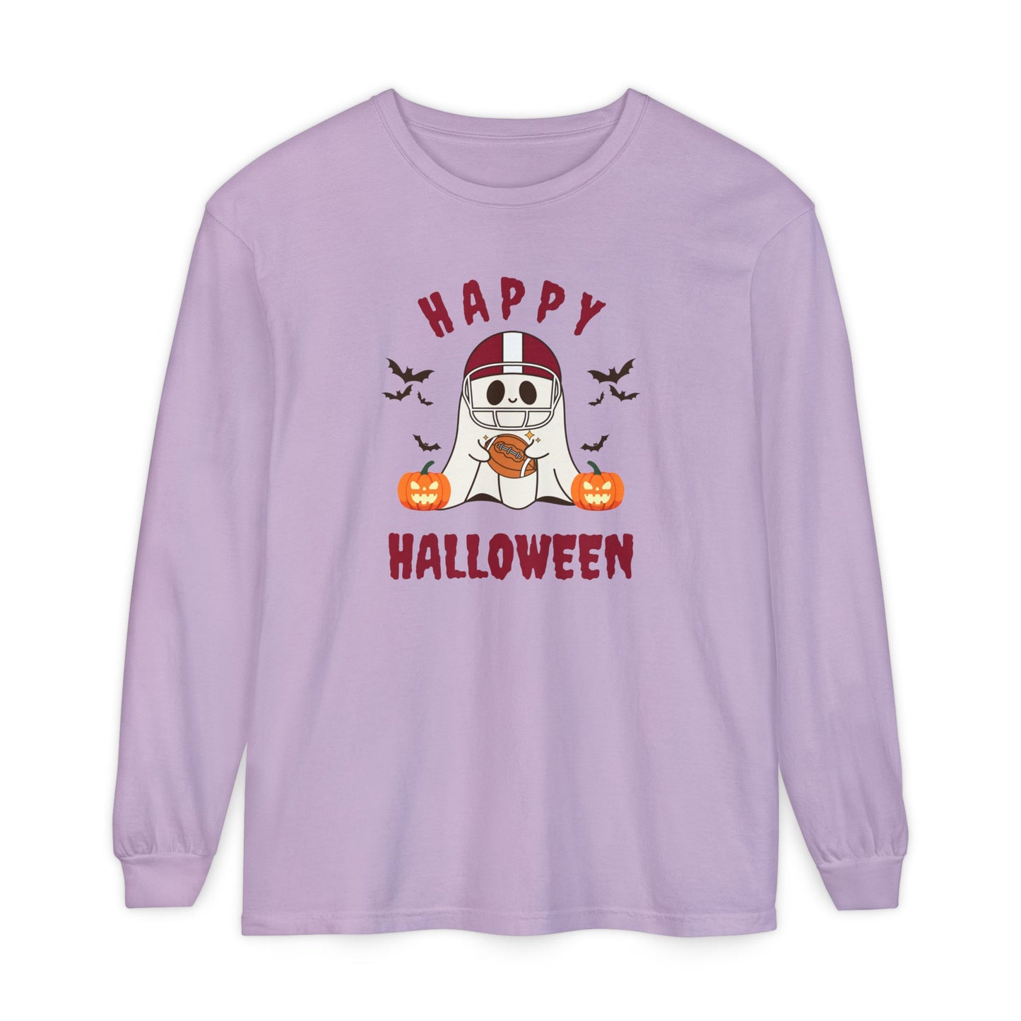 Halloween Unisex Long Sleeve T-Shirt, Cute Ghost Tee, Seasonal Apparel, Casual Halloween Outfit, Trick or Treat Shirt, October Fashion