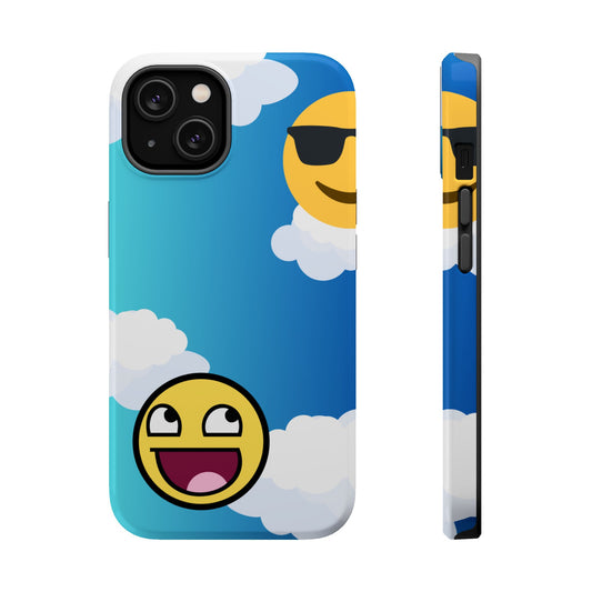 Colorful Magnetic Tough Phone Case - Fun Emoji Design