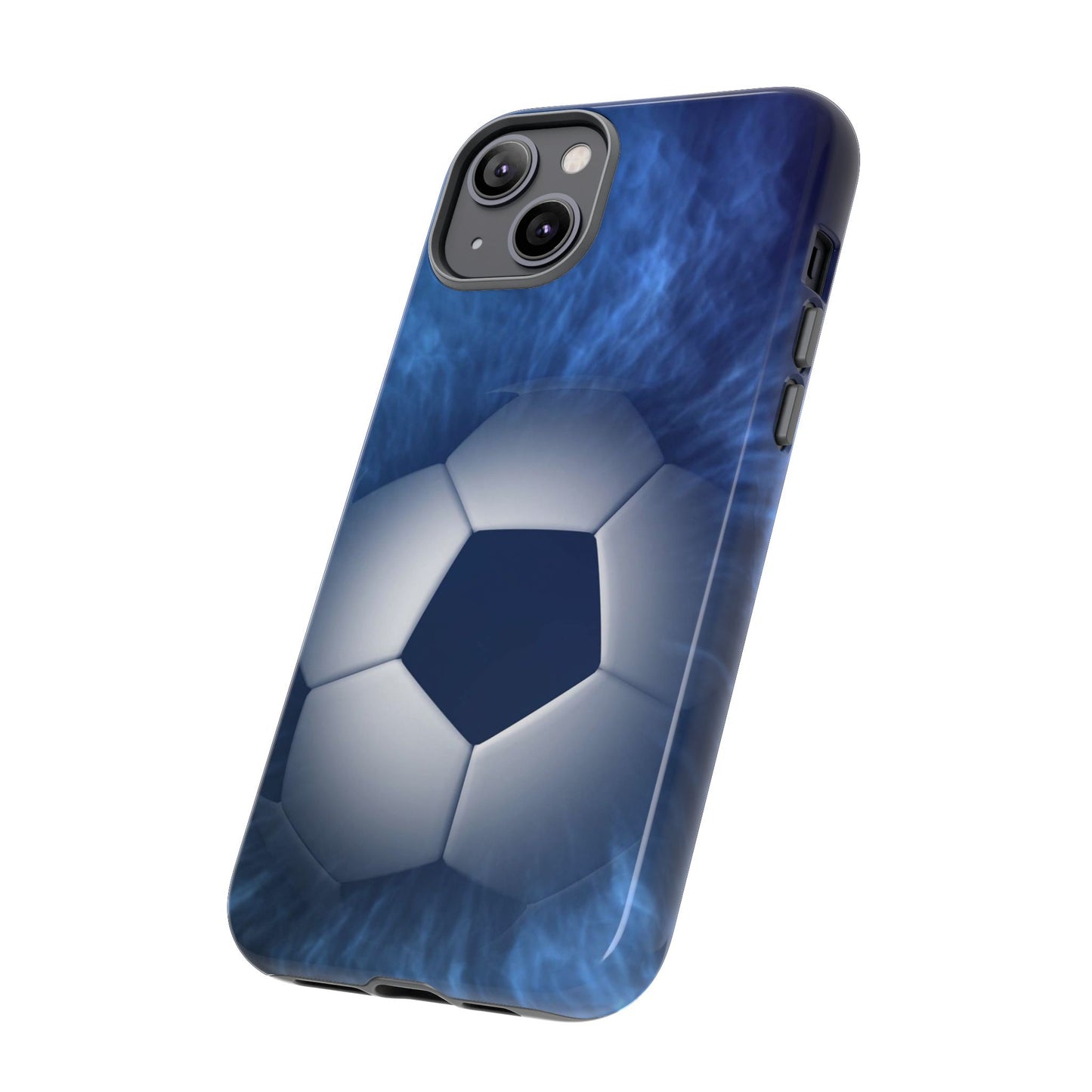 Soccer Phone Case - Tough Cases, Sports Phone Cover, Football Lover Gift, Durable Case, Blue Soccer Design