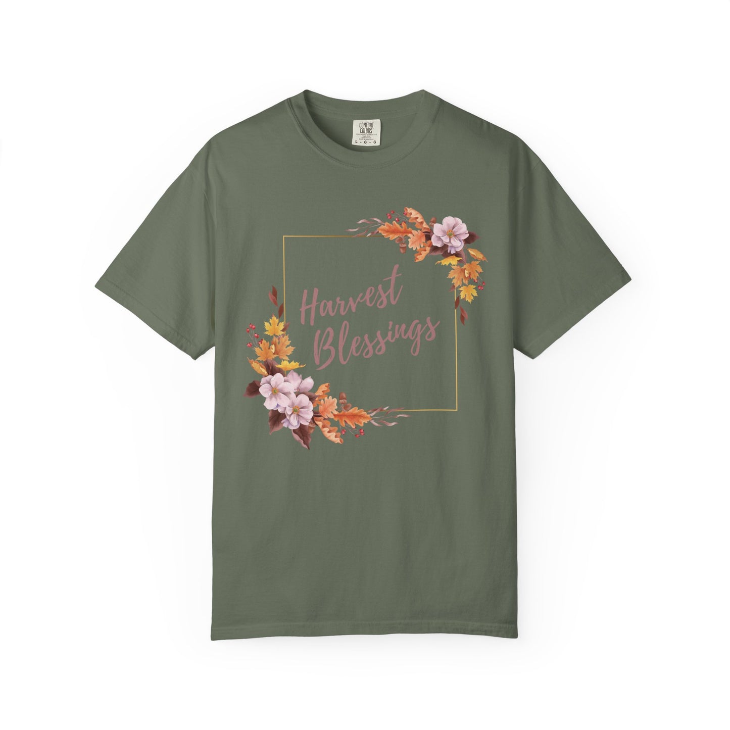 Harvest Blessings T-Shirt, Floral Unisex Tee, Autumn Gift, Thanksgiving Shirt, Cute Casual Wear, Boho Style Top