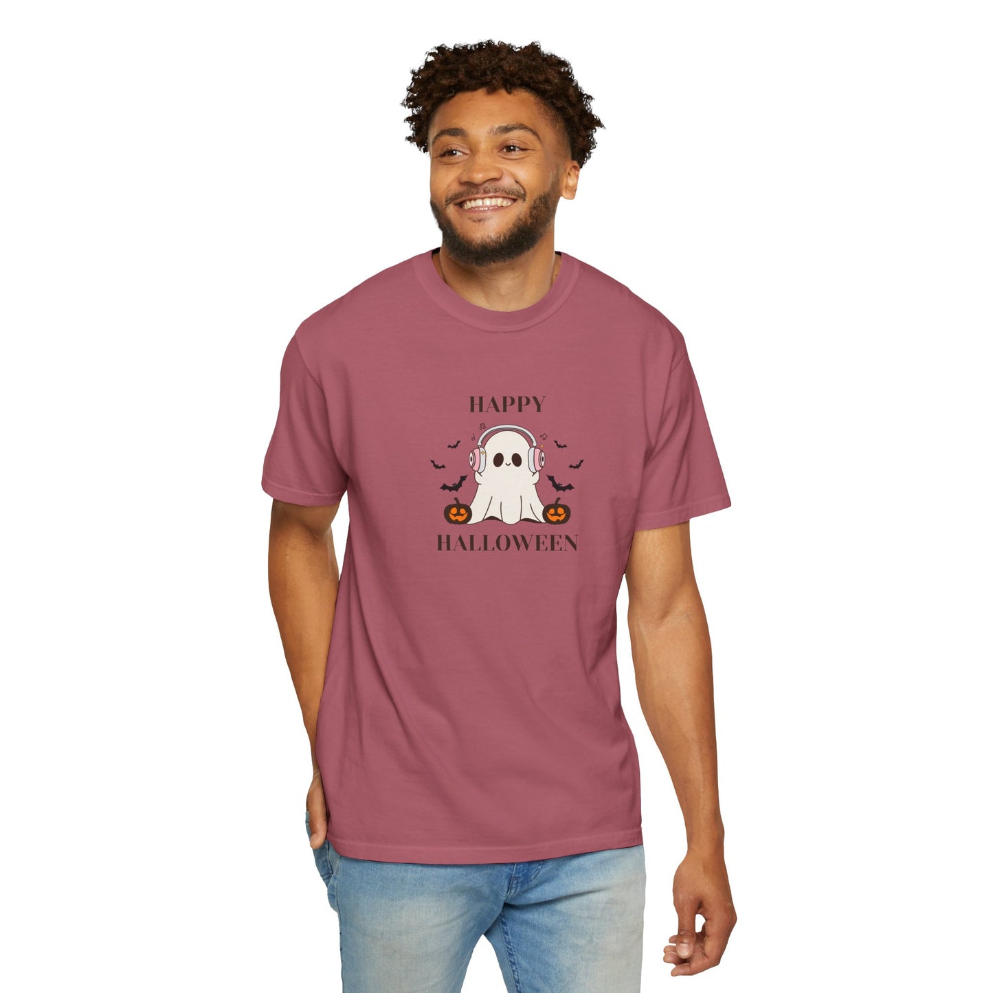 Happy Halloween Unisex T-shirt, Cozy Halloween Apparel, Spooky Season Shirt, Ghost T-shirt Gift, Fall Festival Clothing