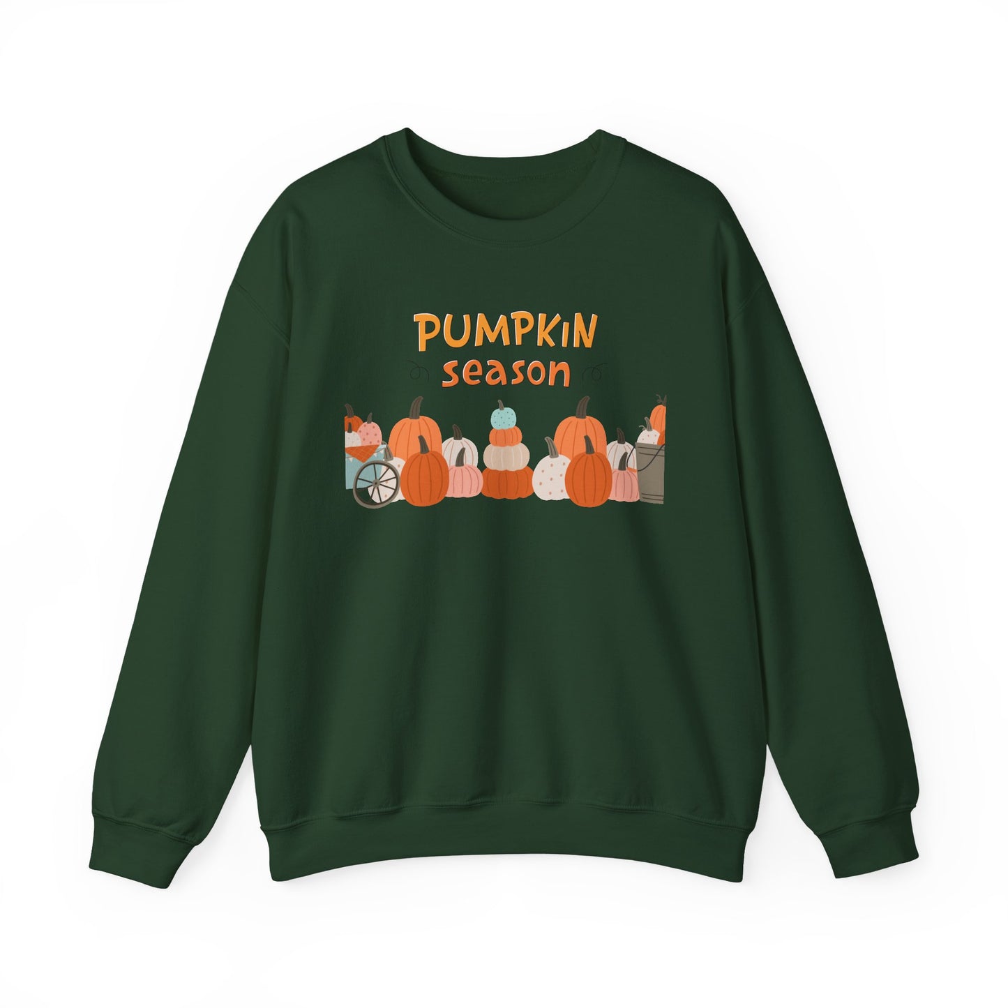 Pumpkin Season Crewneck Sweatshirt, Cozy Fall Fashion, Halloween Gift, Autumn Apparel, Casual Comfort, Unisex Sweater