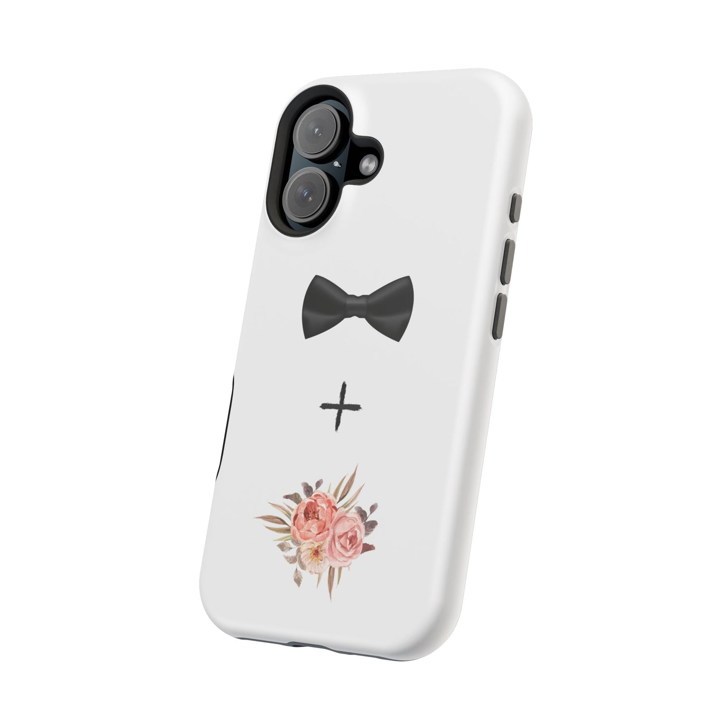 Floral Bow Tie Magnetic Tough Case - Elegant Phone Protection