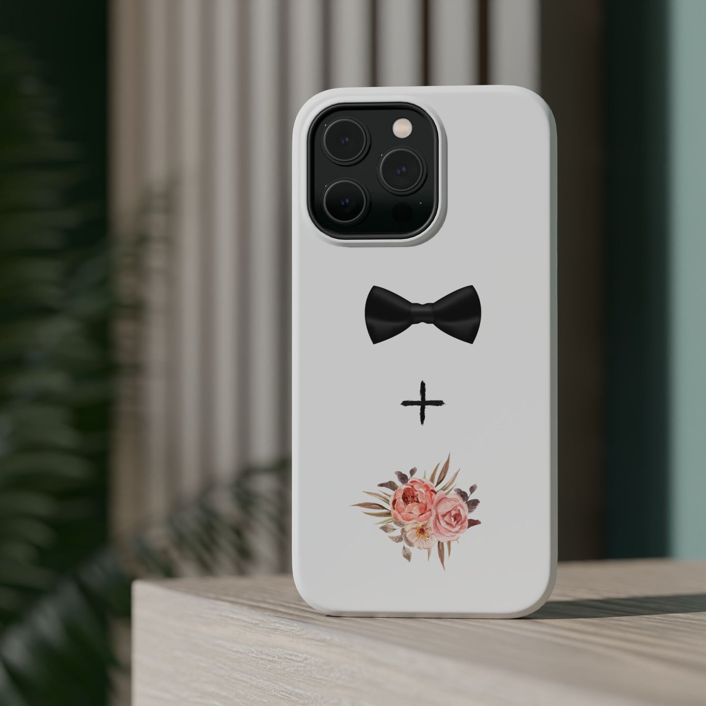 Floral Bow Tie Magnetic Tough Case - Elegant Phone Protection