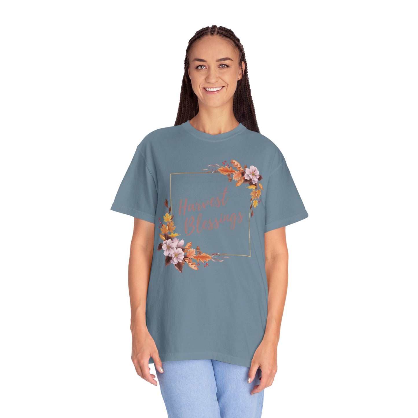 Harvest Blessings T-Shirt, Floral Unisex Tee, Autumn Gift, Thanksgiving Shirt, Cute Casual Wear, Boho Style Top