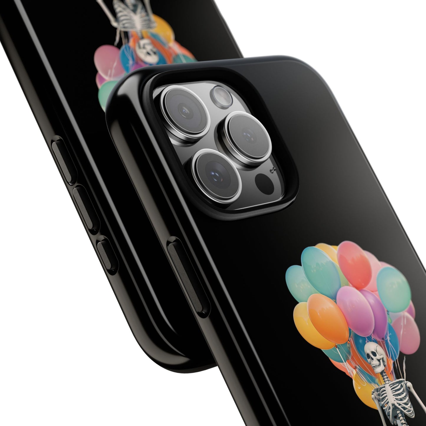 Skeleton Balloon Phone Case, Fun Halloween Gift, Unique Skeleton Design, Cute Phone Cover, Spooky Decor
