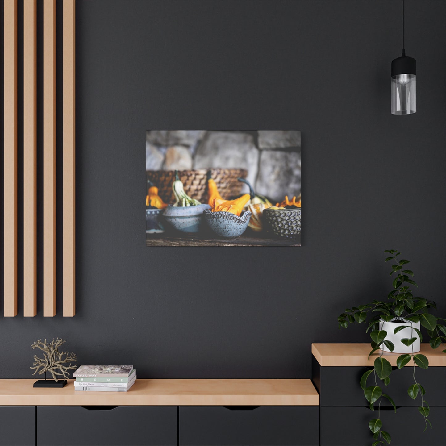 Rustic Canvas Wall Art - Autumn Harvest Decor, Farmhouse Print for Cozy Spaces, Decorative Home Accent, Gift for Nature Lovers