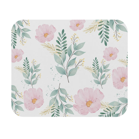 Floral Mouse Pad - Vibrant Pink Flower Design for Home Office