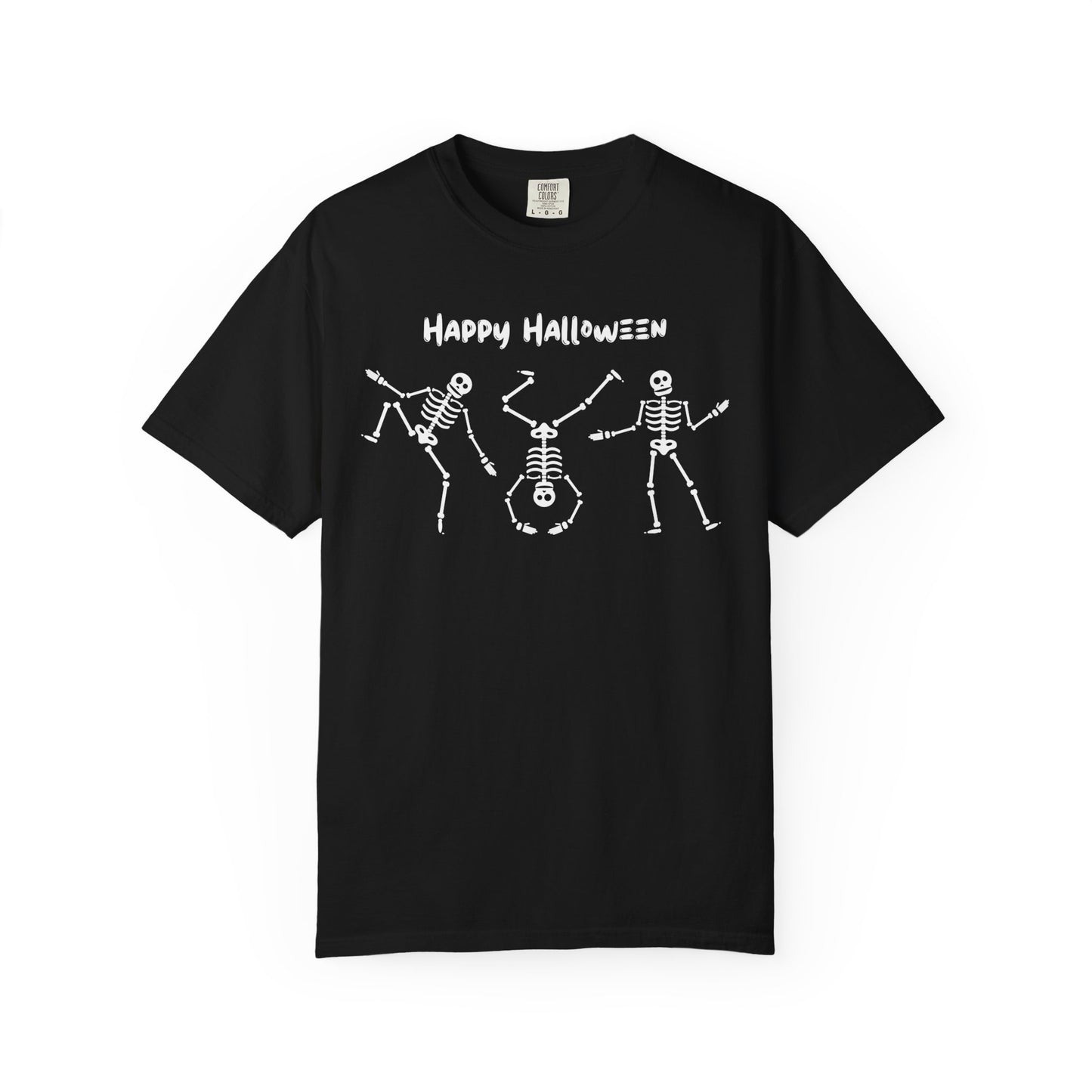 Happy Halloween Skeleton T-shirt, Unisex Halloween Tee, Spooky Season Shirt, Fall Festivity T-shirt, Fun Halloween Apparel