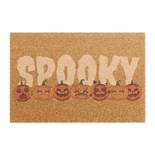 Spooky Doormat - Halloween Home Decor, Pumpkin Welcome Mat, Autumn Entryway Rug, Fall Decor, Trick or Treat Entrance