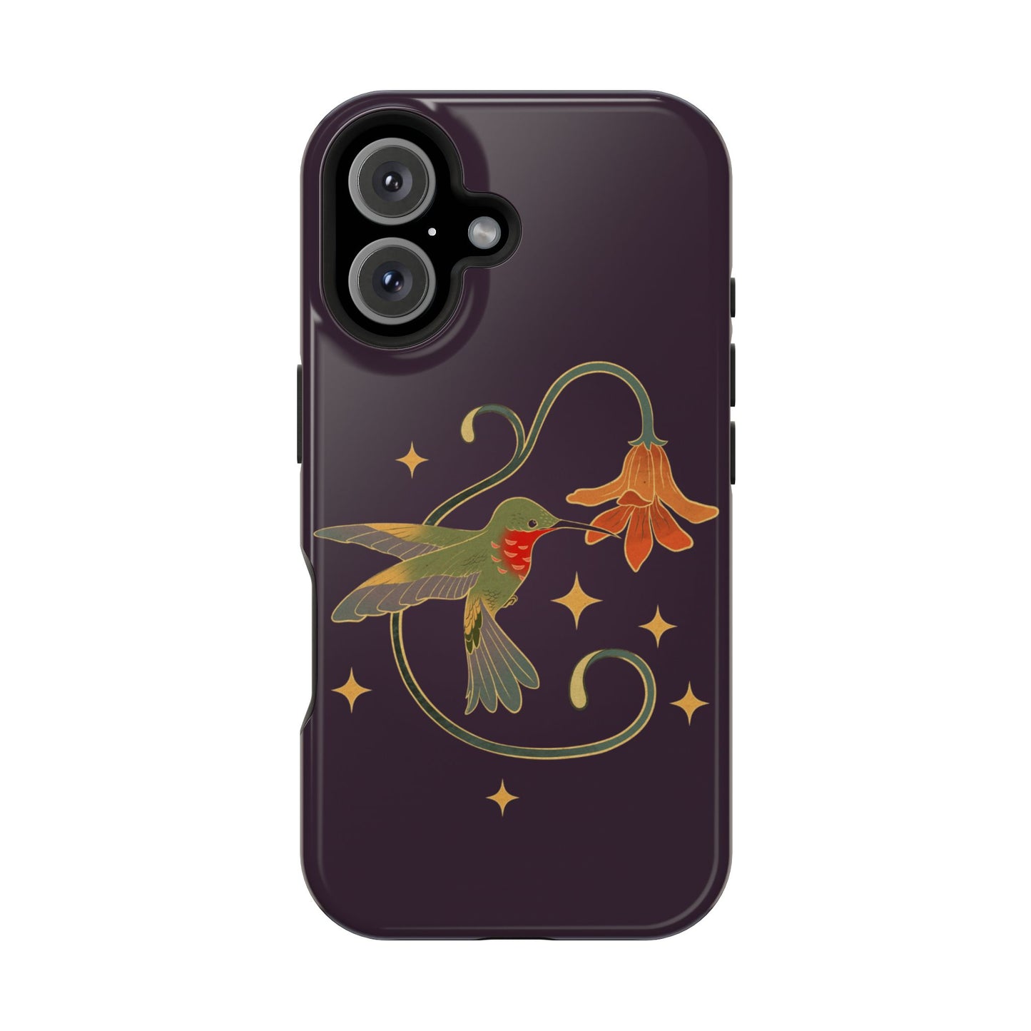 Hummingbird Floral Magnetic Tough Case - Stylish Phone Protection