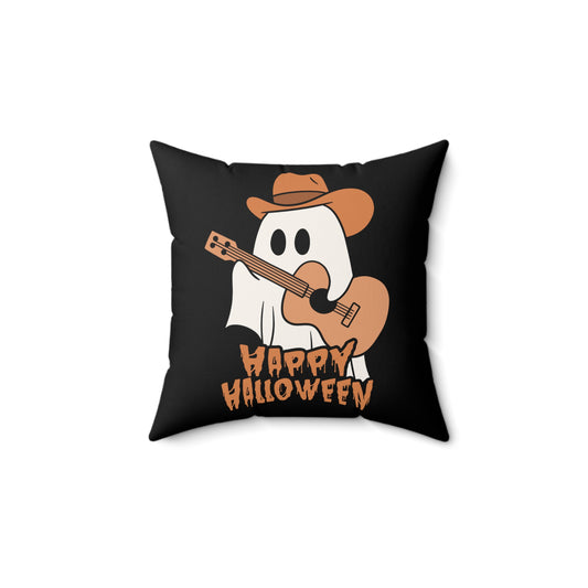 Halloween Ghost Guitar Pillow, Decorative Fall Cushion, Spooky Home Decor, Halloween Party Decor, Fall Pillow