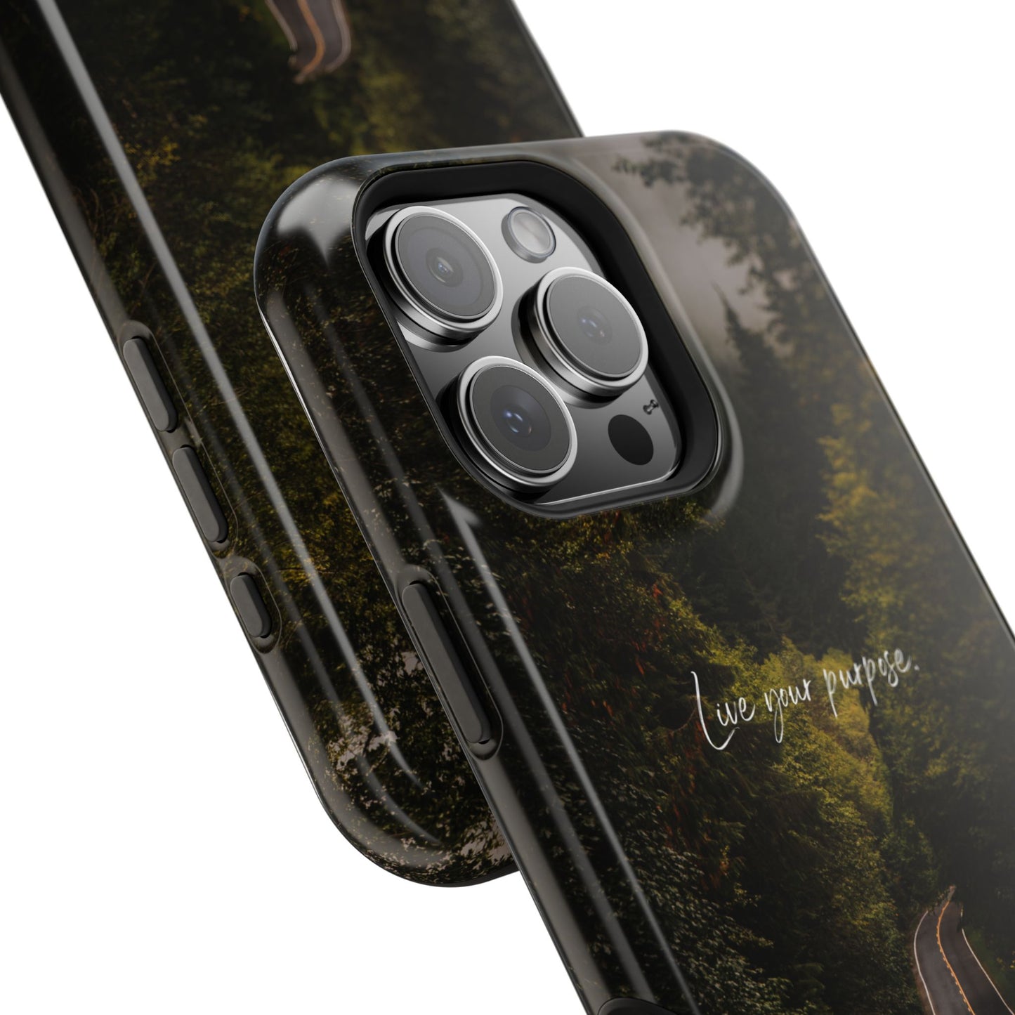 Inspirational Magnetic Tough Case - 'Live Your Purpose' Nature Design for iPhone