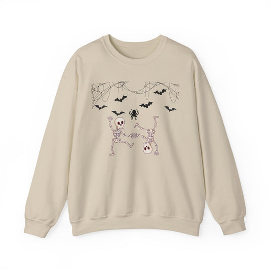 Halloween Skeleton Crewneck Sweatshirt, Spooky Sweatshirt, Unisex Halloween Apparel, Cozy Fall Fashion, Unique Gift for Halloween