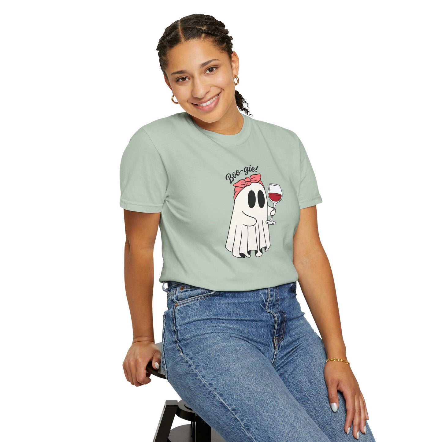 Ghostie Wine T-Shirt | Fun Unisex Tee for Halloween Parties, Casual Wear, Gifts for Wine Lovers, Spooky Celebrations, Cozy Weather