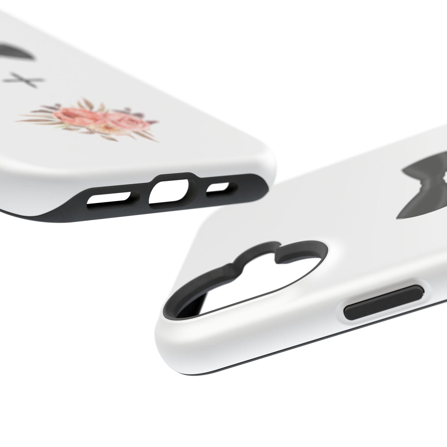 Floral Bow Tie Magnetic Tough Case - Elegant Phone Protection