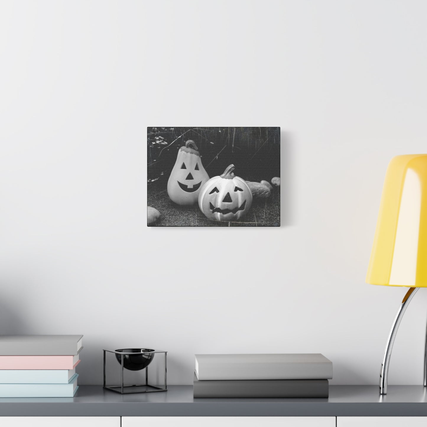 Halloween Pumpkin Canvas Wall Art, Spooky Home Decor, Fall Decoration, Autumn Art, Halloween Gift