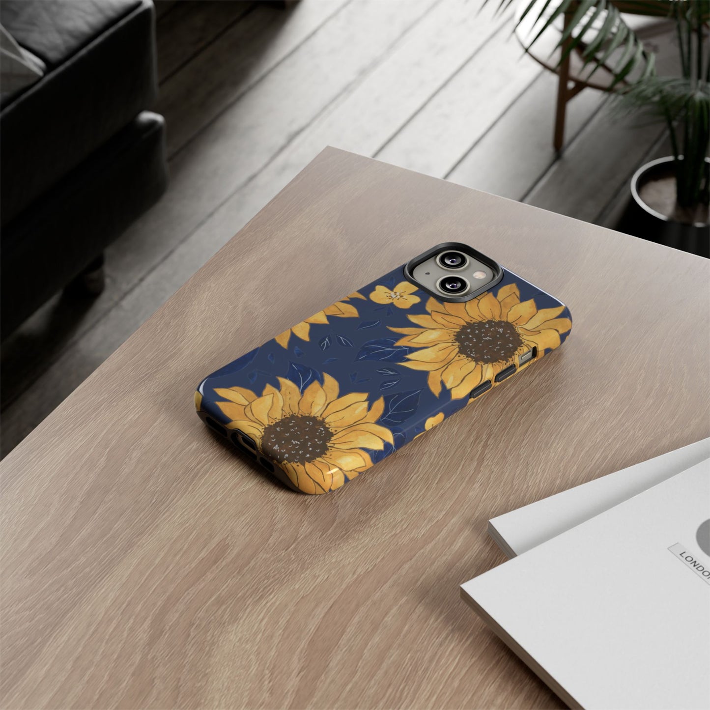 Vibrant Sunflower Phone Case, Floral Tough Cases, Gift for Flower Lovers, Spring Accessory, Birthday Present