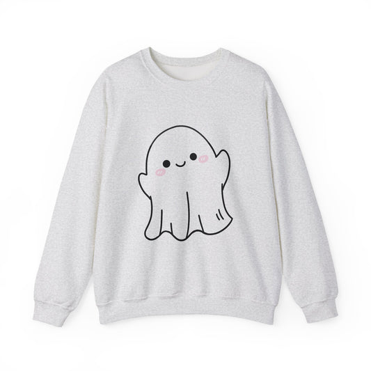 Ghosty Unisex Crewneck Sweatshirt, Halloween Gift, Cozy Pullover, Fall Fashion, Spooky Season Sweatshirt, Casual Wear